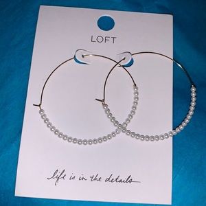 Loft Pretty in Pearl hoop Earrings